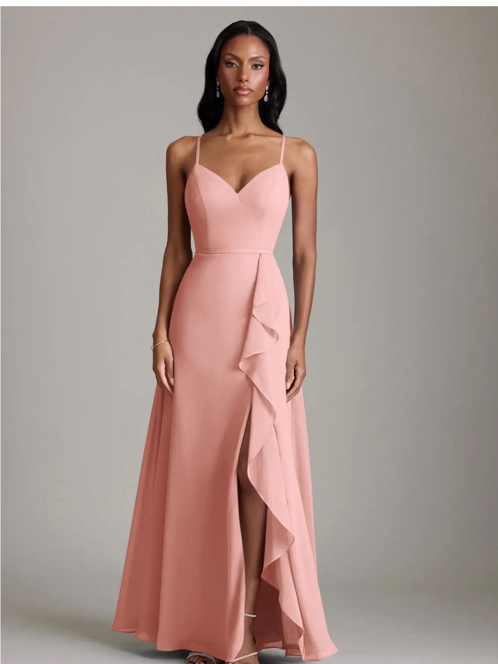 Azazie Naeem
Rosette A-Line V-Neck Ruffle Chiffon Dress